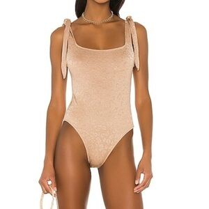 LPA Mable Leopard Print One Piece Bodysuit